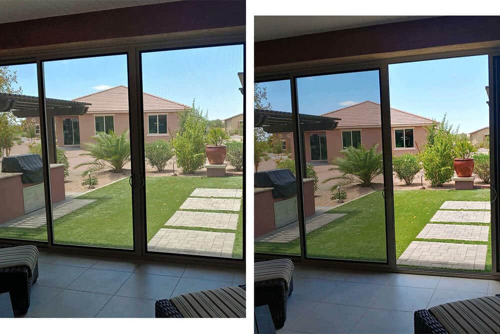 Security screen doors with a view